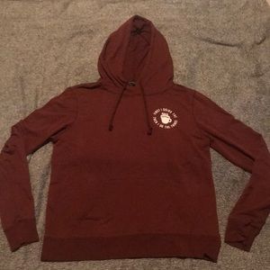 Maroon hoodie shirt